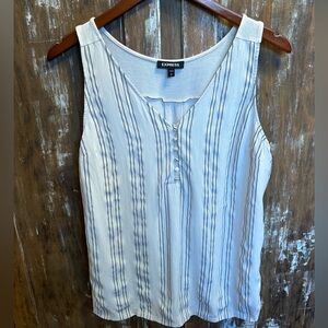 Express Sleeveless Blouse With Button Embellishments Size Large